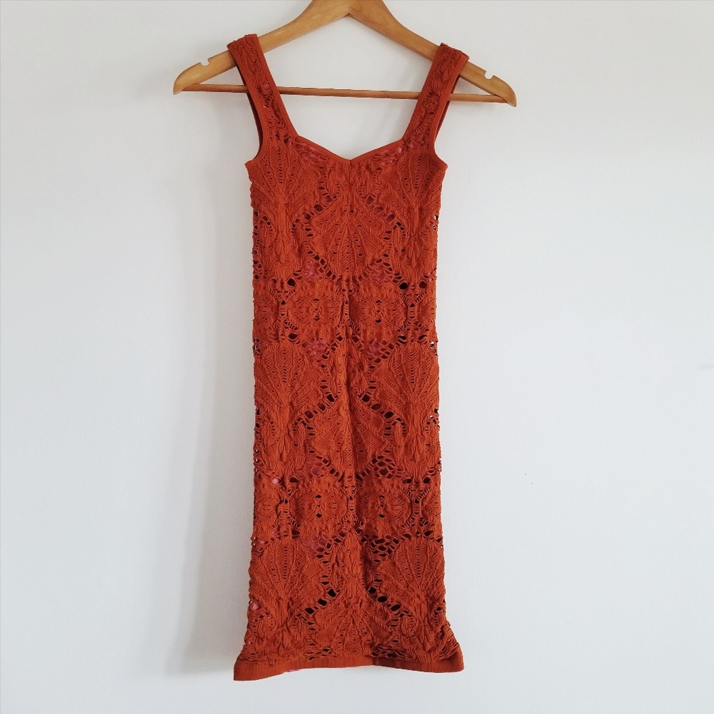 Free People Orange Mini Dress